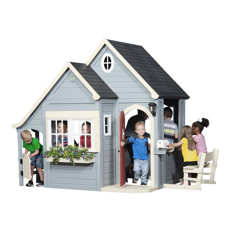Backyard Discovery Spring Cottage Solid Wood Playhouse with Kitchen